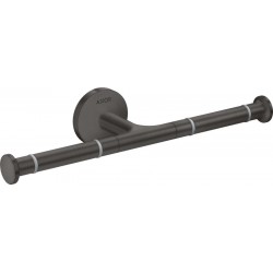 Χαρτοθήκη διπλή από ορείχαλκο Brushed black Chrome, χρώμα: Μαύρο επιφάνεια: Βουρτσισμένη Χαρτοθήκες