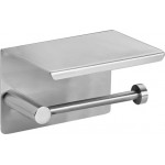 Paper holder with shelf material: Inox, color: Chrome surface: Brushed Paper holder with shelf material: Inox, color: Chrome surface: Brushed Toilet paper holders