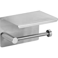 Paper holder with shelf material: Inox, color: Chrome surface: Brushed Toilet paper holders