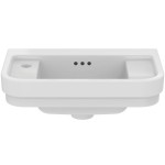 Washbasin Wall-mounted 50x32 With 1 bowl With hole on the left With overflow material: Porcelain, color: White surface: Glossy Wall-mounted Washbasin Wall-mounted 50x32 With 1 bowl With hole on the left With overflow material: Porcelain, color: White surface: Glossy Wall-mounted