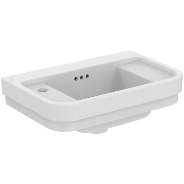 Washbasin Wall-mounted 50x32 With 1 bowl With hole on the left With overflow material: Porcelain, color: White surface: Glossy Wall-mounted Washbasin Wall-mounted 50x32 With 1 bowl With hole on the left With overflow material: Porcelain, color: White surface: Glossy Wall-mounted