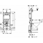 Καζανάκι εντοιχιζόμενο κρεμαστής λεκάνης για τοίχο γυψοσανίδας με πλαίσιο Υ112cm x Π 12cm, περιλαμβάνει και αντάπτορα Εντοιχιζόμενα για επίτοιχη λεκάνη