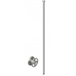 Wash basin tap Wall-mounted - external part with roof rack 1,65m material: Inox, color: Chrome surface: Brushed Ceiling-mounted