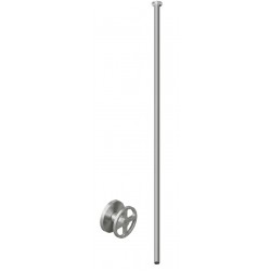 Wash basin tap Wall-mounted - external part with roof rack 1,65m material: Inox, color: Chrome surface: Brushed Ceiling-mounted