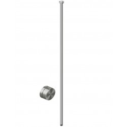 Wash basin tap Wall-mounted - external part with roof rack 1,65m material: Inox, color: Chrome surface: Brushed Ceiling-mounted