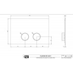 Flush wall plates for concealed cistern dual flush valve material: Metal Mechanical with string, color: Bronze surface: Brushed Flush plates