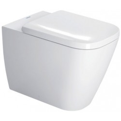 Floor standing toilet & toilet seat soft closing, style: Wrapover back to wall horizontal outlet p Rimless 57x35,5 surface: Glossy, color: White Floor standing