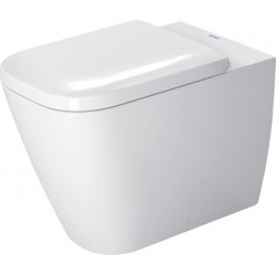 Floor standing toilet & toilet seat soft closing, style: Wrapover back to wall horizontal outlet p Rimless 57x35,5 surface: Glossy, color: White Floor standing