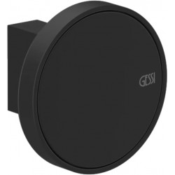 Hook Flat wall mounted material: Brass single, color: Black surface: Matt Hooks