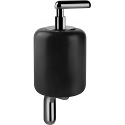 Dispenser material: Brass Wall-mounted Black Metal Ghrc, GRES Nero, color: Black surface: Brushed Soap dispensers