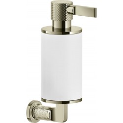 Dispenser material: Brass Wall-mounted, color: Chrome/White surface: Glossy Soap dispensers