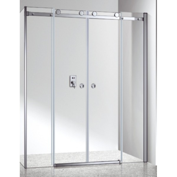 Shower enclosure Linear 163x190 8mm sliding surface: Glossy, color: Chrome Linear