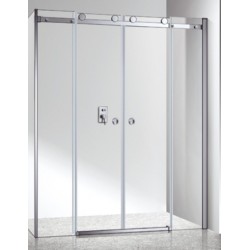 Shower enclosure Linear 163x190 8mm sliding surface: Glossy, color: Chrome