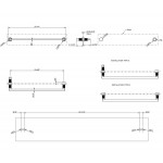 Towel 60cm For Shower Enclosure material: Brass single, color: Black surface: Brushed Towel rails