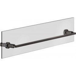 Πετσετοθήκη 60cm με εσωτερικό άγκιστρο, Black Metal Brushed καμπίνας από ορείχαλκο μονή, χρώμα: Μαύρο επιφάνεια: Βουρτσισμένη