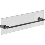 Towel 60cm For Shower Enclosure material: Brass single, color: Black surface: Brushed Towel rails