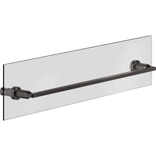Towel 60cm For Shower Enclosure material: Brass single, color: Black surface: Brushed Towel rails