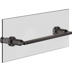 Towel 30cm For Shower Enclosure material: Brass single, color: Black surface: Brushed Towel rails