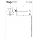 Εκροή (στόμιο) 21,2cm επίτοιχος τύπος από ορείχαλκο μπανιέρας, Brushed Amber Bronze, χρώμα: Μπρονζέ επιφάνεια: Βουρτσισμένη Στόμια (ρουξούνια)