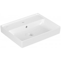 Νιπτήρας επίτοιχος 55x44x16 White Alpin με 1 γούρνα με οπή στη μέση με υπερχείλιση / χωρίς κολώνα από πορσελάνη, χρώμα: Λευκό επιφάνεια: Γυαλιστερή Επίτοιχοι