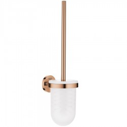 Brush (broom) material: Brass Wall-mounted, color: Pink Gold surface: Glossy Toilet brush holders