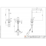 Kitchen tap Deck-mounted material: Inox with shower, color: Chrome surface: Brushed Deck-mounted