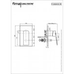 Shower tap Wall-mounted external part 2 way material: Brass mixer With plate without hand shower, hose and holder, color: Black surface: Matt Wall-mounted - external part
