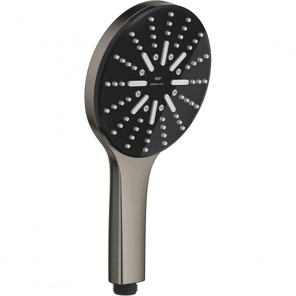 Shower head 3 jets, color: Grey surface: Brushed Hand showers