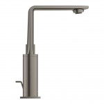 Wash basin tap Deck-mounted L size material: Brass mixer With pop-up waste set, color: Grey surface: Brushed Deck-mounted