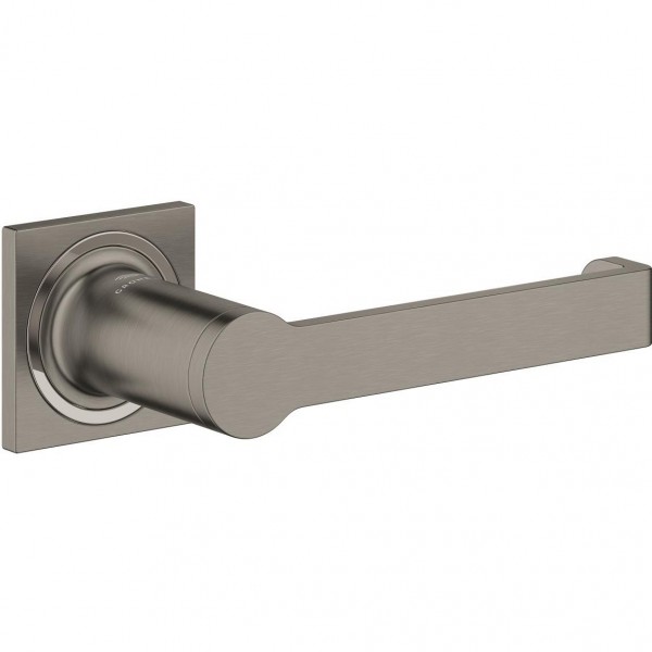 Paper holder no cover material: Brass, color: Grey surface: Brushed Toilet paper holders