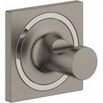 Hook Flat wall mounted material: Brass single, color: Grey surface: Brushed Hooks