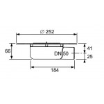 Shower enclosure siphon extra flat DN50 material: Plastic, color: Chrome Waste overflows Shower enclosure siphon extra flat DN50 material: Plastic, color: Chrome Waste overflows