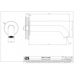 Spout (Nozzle) 17,2cm Wall-mounted material: Inox, color: Bronze surface: Brushed Bath spouts