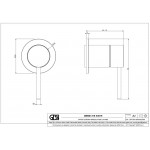Shower tap Wall-mounted external part 1 hole 1 way material: Inox mixer without hand shower, hose and holder, color: Bronze surface: Brushed Wall-mounted - external part