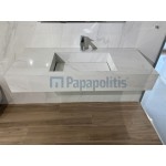 Πάγκος μπάνιου με νιπτήρα 100x50x17 από γρανίτη gres porcell.smaltato επιφάνεια: Ματ με 1 νιπτήρα με 1 οπή, χρώμα: Λευκό/Γκρι Νιπτηροπάγκοι Πάγκος μπάνιου με νιπτήρα 100x50x17 από γρανίτη gres porcell.smaltato επιφάνεια: Ματ με 1 νιπτήρα με 1 οπή, χρώμα: Λευκό/Γκρι Νιπτηροπάγκοι