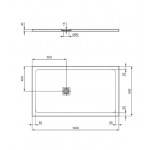 Ντουζιέρα ορθογώνια 140x80x3 από συνθετικό pure white, χρώμα: Λευκό επιφάνεια: Ματ Ντουζιέρα ορθογώνια 140x80x3 από συνθετικό pure white, χρώμα: Λευκό επιφάνεια: Ματ