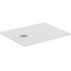 Ντουζιέρα ορθογώνια 100x80x3 από συνθετικό pure white, χρώμα: Λευκό επιφάνεια: Ματ Ορθογώνιες