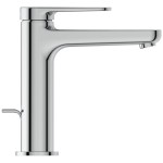 Wash basin tap Deck-mounted L size material: Brass mixer With pop-up waste set cold start, color: Chrome surface: Glossy Deck-mounted