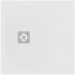 Ντουζιέρα τετράγωνη 80x80x3 από συνθετικό pure white, χρώμα: Λευκό επιφάνεια: Ματ Τετράγωνες