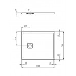 Shower tray Rectangular 90x75x3,5 material: Synthetic, color: White surface: Matt Rectangular Shower tray Rectangular 90x75x3,5 material: Synthetic, color: White surface: Matt Rectangular