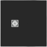 Ντουζιέρα τετράγωνη 80x80x3 από συνθετικό Jet Black, χρώμα: Μαύρο επιφάνεια: Ματ Τετράγωνες