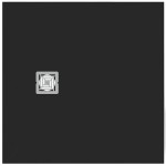 Ντουζιέρα τετράγωνη 90x90x3 από συνθετικό Jet Black, χρώμα: Μαύρο επιφάνεια: Ματ Τετράγωνες
