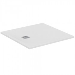 Ντουζιέρα τετράγωνη 100x100x3 από συνθετικό pure white, χρώμα: Λευκό επιφάνεια: Ματ Τετράγωνες