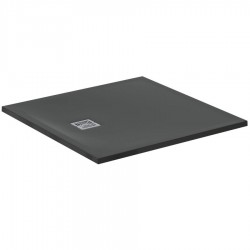 Ντουζιέρα τετράγωνη 100x100x3 από συνθετικό Jet Black, χρώμα: Μαύρο επιφάνεια: Ματ Τετράγωνες