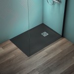 Shower tray Rectangular 100x70x3 material: Synthetic, color: Black surface: Matt Rectangular Shower tray Rectangular 100x70x3 material: Synthetic, color: Black surface: Matt Rectangular