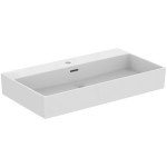 Washbasin Wall-mounted 81,5x45x12,5 With 1 bowl With hole in the middle With overflow material: Porcelain, color: White surface: Glossy Wall-mounted Washbasin Wall-mounted 81,5x45x12,5 With 1 bowl With hole in the middle With overflow material: Porcelain, color: White surface: Glossy Wall-mounted
