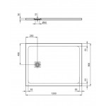 Ντουζιέρα ορθογώνια 120x90x3 από συνθετικό Jet Black, χρώμα: Μαύρο επιφάνεια: Ματ Ορθογώνιες