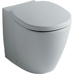 Floor standing toilet & toilet seat soft closing, style: Wrapover back to wall Rimless vertical outlet / horizontal outlet p 54,5x36 surface: Glossy, color: White Floor standing
