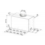 Απορροφητήρας εντοιχιζόμενος απλός 70cm 110 W, χρώμα: Μαύρο Απορροφητήρες εντοιχιζόμενοι