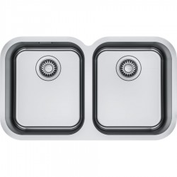 Sink Stainless (Steel) 71,4x40 material: Inox surface: Matt free Undermount 2 cabinet (76,2x44,6), color: Chrome Stainless steel